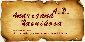 Andrijana Masnikosa vizit kartica